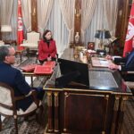 رئيس الجمهورية يستقبل  رئيسة الحكومة ووزير الاقتصاد والتخطيط ومحافظ البنك المركزي التونسي