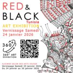 في صالون الرواق سوسة جوهرة –  افتتاح معرض التشكيلي الفلسطيني أحمد عبد الرؤوف معيلق ” أحمر و أسود على 360 درجة “