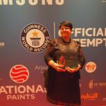 في دبي – الإمارات العربية –  ضمن المهرجان العالمي ” Canvas ومسابقة الارقام القياسية Guinness مشاركة عالمية لافتة للفنانة التشكيلية التونسية : ملاك بن أحمد