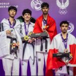 بطولة العالم للتايكوندو أواسط وسطيات، طشقند أوزبكستان، خلال الفترة الممتدة من 12 إلى 17 أفريل 2026 – آدم الحسناوي فوق منصة التتويج